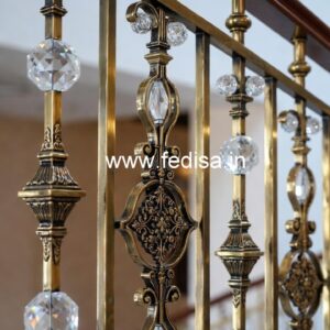 Luxury Handcrafted Brass Crystal Railings CR-2507