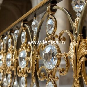 Brass Crystal Railings for Duplex Staircase CR-2510