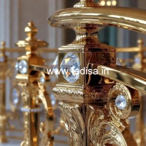 Stylish Golden Brass Crystal Railings CR-2511