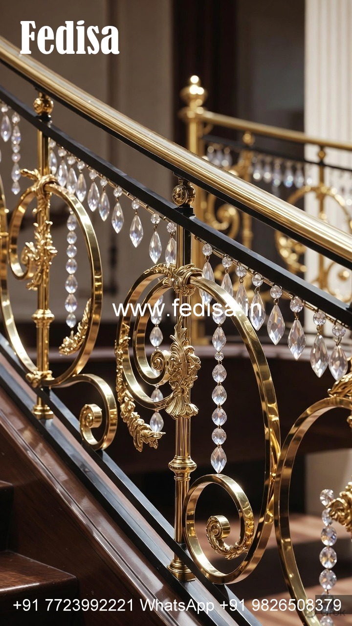 Modern Interior Brass Crystal Railings CR-2518