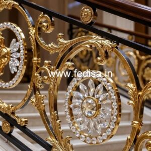 Classic Golden Brass Crystal Railings CR-2520
