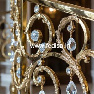 High-End Brass Crystal Stair Railings CR-2524
