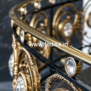 Classic Interior Crystal Brass Railings CR-2531
