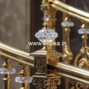 Modern Brass Crystal Staircase Railing Ideas CR-2535