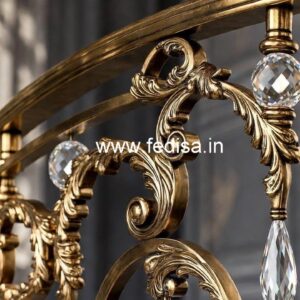 Stylish Brass Crystal Balcony Railings CR-2537