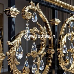 Classic Brass Crystal Railings for Luxury Homes CR-2543