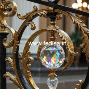 Contemporary Brass Crystal Railings CR-2545
