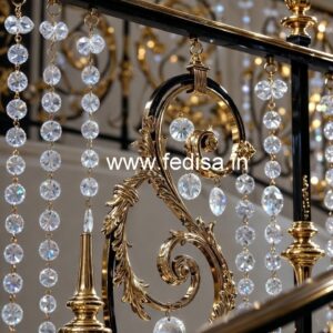 Elegant Crystal Brass Railing Designs CR-2546