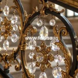 Designer Interior Brass Crystal Railings CR-2567