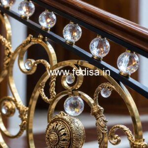 Stylish Brass Crystal Railing Designs CR-2571