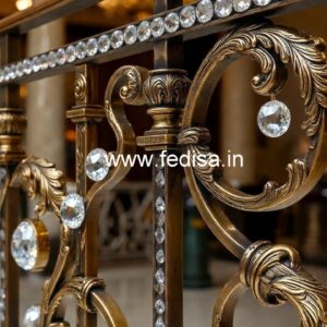 Classic Brass Crystal Railings for Interiors CR-2574