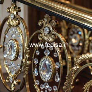Designer Brass Crystal Railings for Homes CR-2575