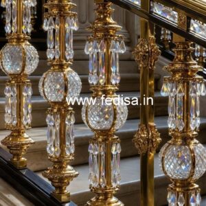 Premium Brass Crystal Railings for Villas CR-2579