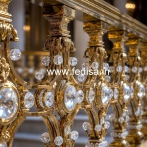 Stylish Brass Crystal Railings for Interiors CR-2591