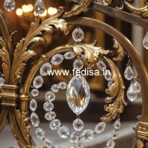 Premium Brass Crystal Railing for Villas CR-2593