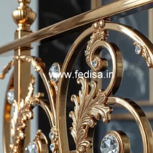 Luxury Crystal Brass Staircase Railings CR-2596