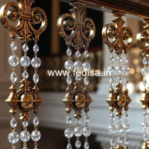 Elegant Brass Crystal Staircase Railings CR-2603