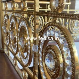 Premium Brass Crystal Railings for Staircases CR-2607