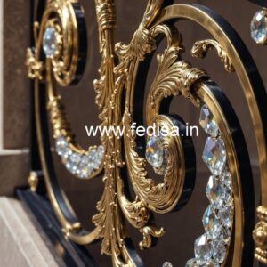 Luxury Brass Crystal Railings for Modern Villas CR-2610