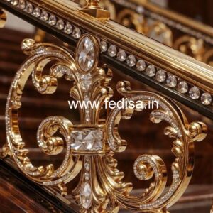 Designer Brass Crystal Railings for Stair Design CR-2611