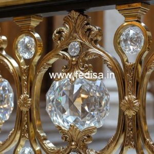 Stylish Brass Crystal Railings for Interior Design CR-2614