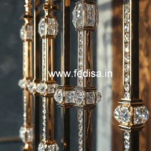 Luxury Brass Crystal Railings for Modern Interiors CR-2615
