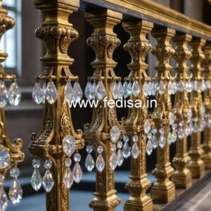 Premium Brass Crystal Railings for Architecture CR-2617
