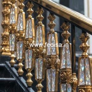 Elegant Brass Crystal Railings for Staircase Decor CR-2618