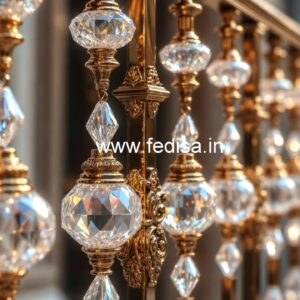 Elegant Brass Crystal Railings for Modern Homes CR-2622