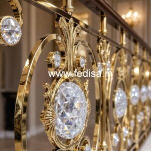 Elegant Brass Crystal Railings for Home Interiors CR-2626