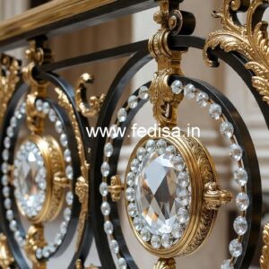Custom Brass Crystal Railing Designs CR-2637
