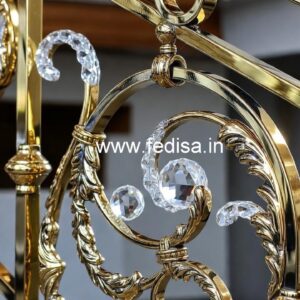 Contemporary Brass Crystal Stair Railings CR-2638