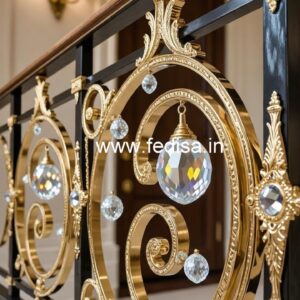 Luxury Brass Crystal Balcony Railings CR-2643