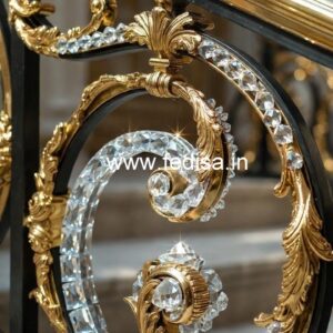 Stylish Brass Crystal Railing for Interiors CR-2646