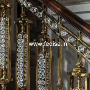 Premium Staircase Brass Crystal Railings CR-2651