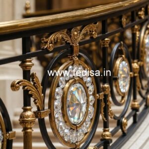Designer Brass Crystal Railings for Duplex CR-2652