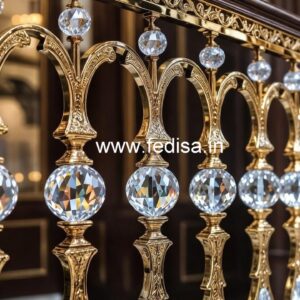 Elegant Brass Crystal Railings for Staircase CR-2653