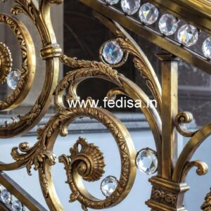 Luxury Stair Railings with Brass Crystal CR-2657