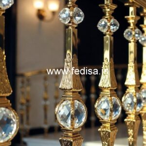 Classic Brass Crystal Railings for Homes CR-2658