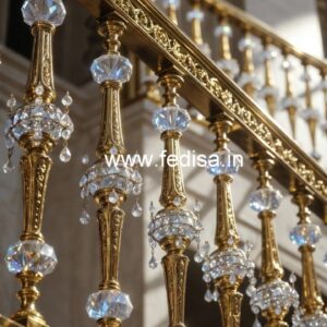 Premium Brass Crystal Staircase Designs CR-2660