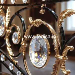Elegant Brass Crystal Railings for Duplex CR-2666