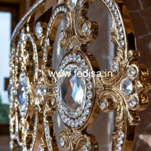 Elegant Brass Crystal Railings for Homes CR-2670