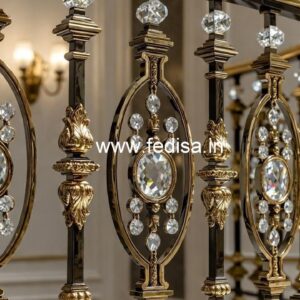 Elegant Brass Crystal Railings for Design CR-2674