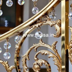 Stylish Brass Crystal Railings for Luxury Homes CR-2675