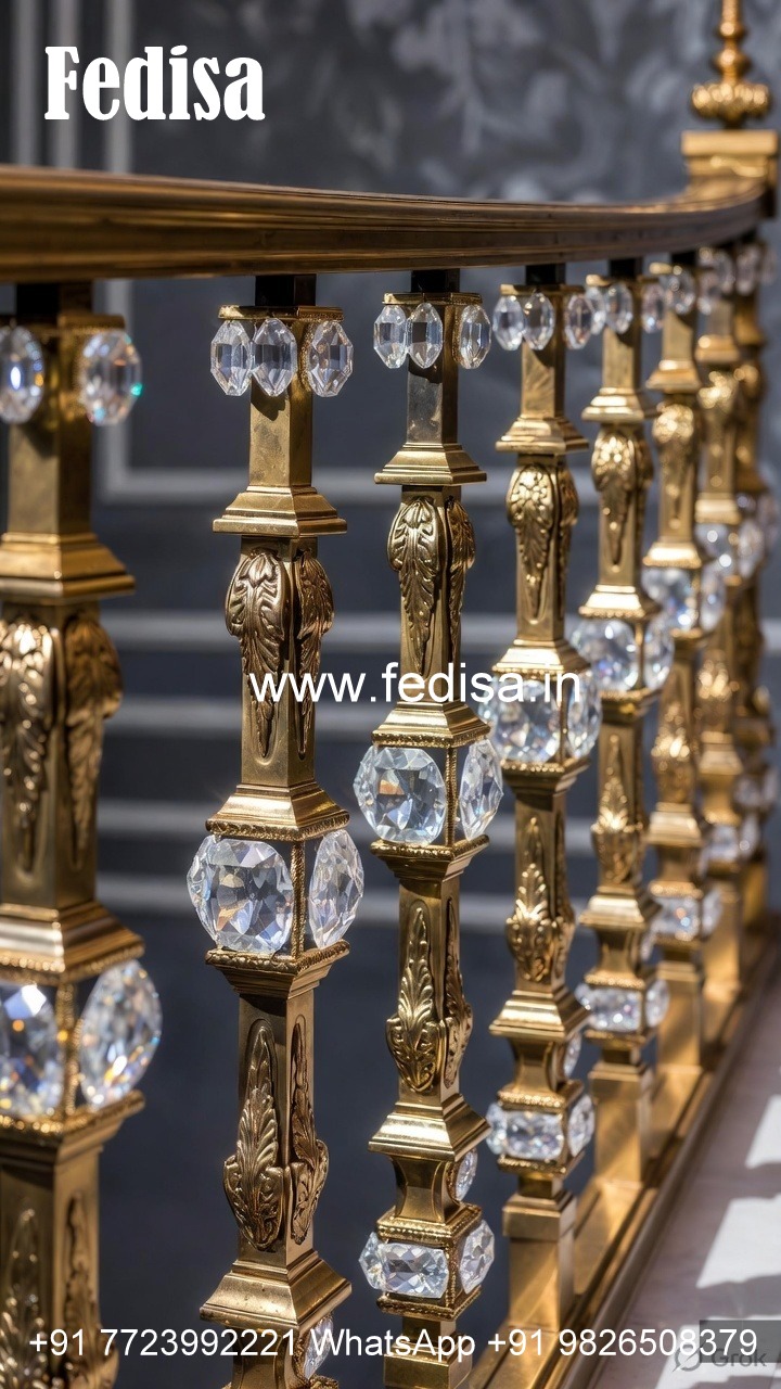 Luxury Brass Crystal Railings for Villas CR-2681