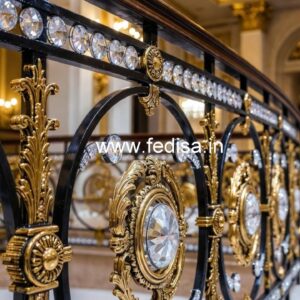 Modern Brass Crystal Railing Designs 2034 CR-2684