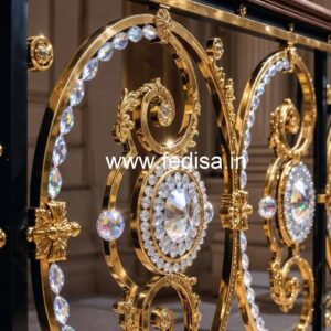 Premium Brass Crystal Railings for Duplex Homes CR-2689
