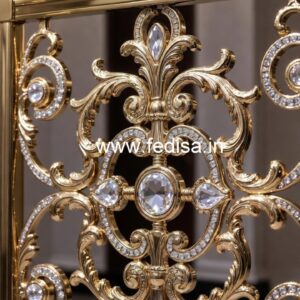 Stylish Brass Crystal Railings for Apartments CR-2690