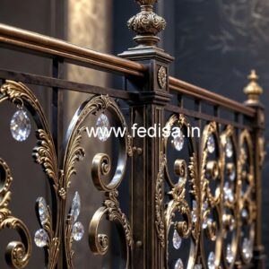 Premium Brass Crystal Railings for Interior Design CR-2693