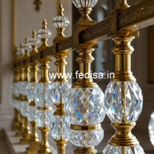 Premium Brass Crystal Railings for Homes CR-2695